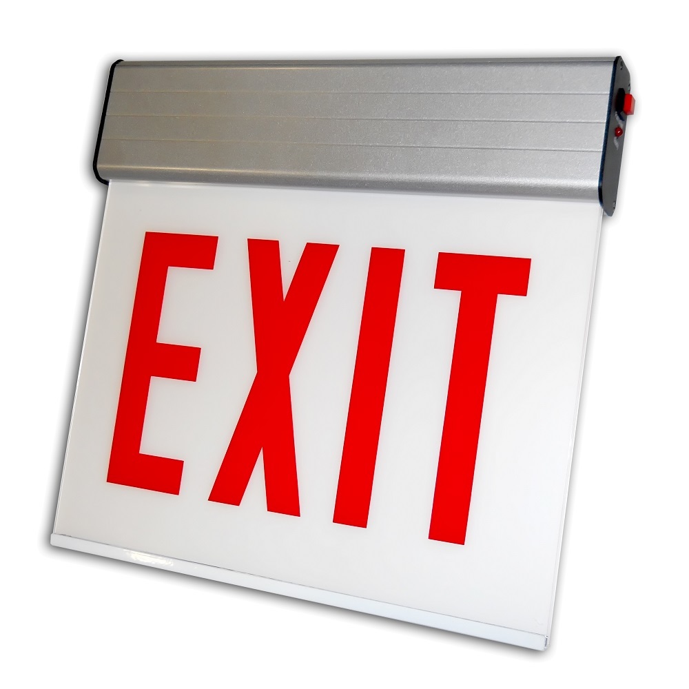 chsedg Chicago surface mount edge-lit exit sign